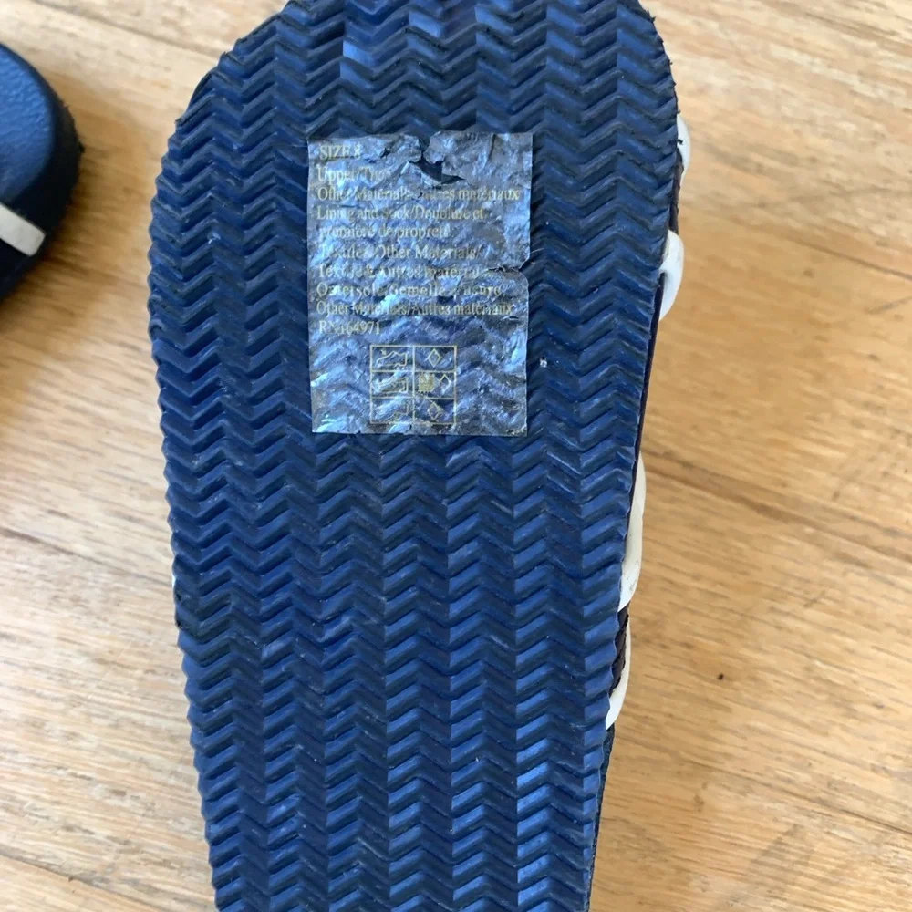 Janie and Jack Navy and White Cross-Strap Toddlers' Sandals